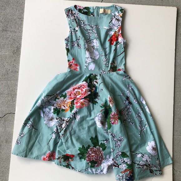 Grace Karin Dress Floral Butterflies XS Exta Small - Picture 3 of 15